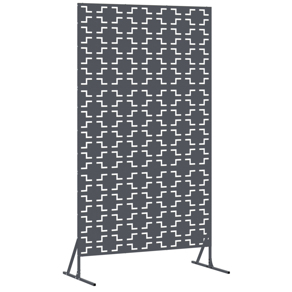 Produktbild för Avskärmningsskärm 100 x 50 x 180 cm Stål Antracit