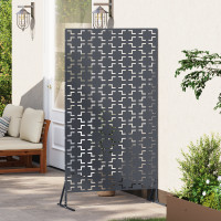 Produktbild för Avskärmningsskärm 100 x 50 x 180 cm Stål Antracit