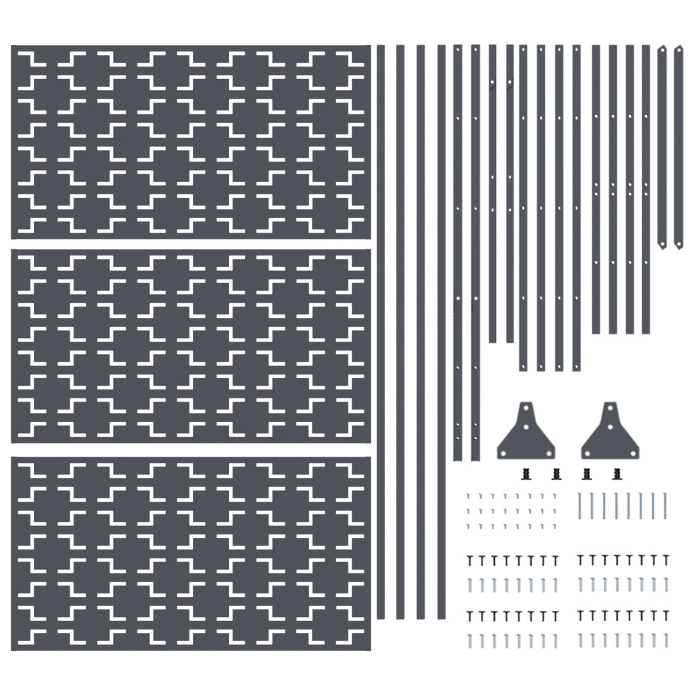 Produktbild för Avskärmningsskärm 100 x 50 x 180 cm Stål Antracit