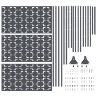 Produktbild för Avskärmningsskärm 100 x 50 x 180 cm Stål Antracit
