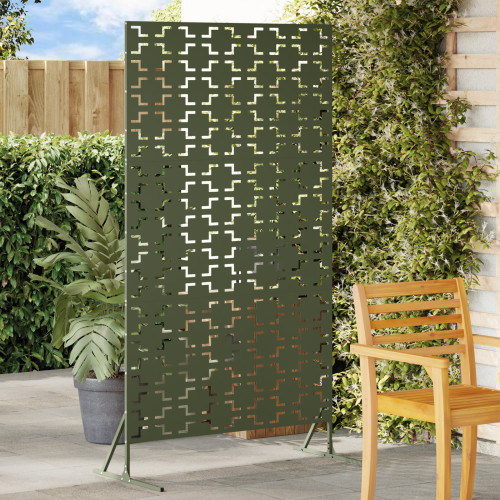 vidaXL Avskärmningsskärm 100 x 50 x 180 cm Stål Olivgrön