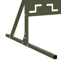 Produktbild för Avskärmningsskärm 100 x 50 x 180 cm Stål Olivgrön