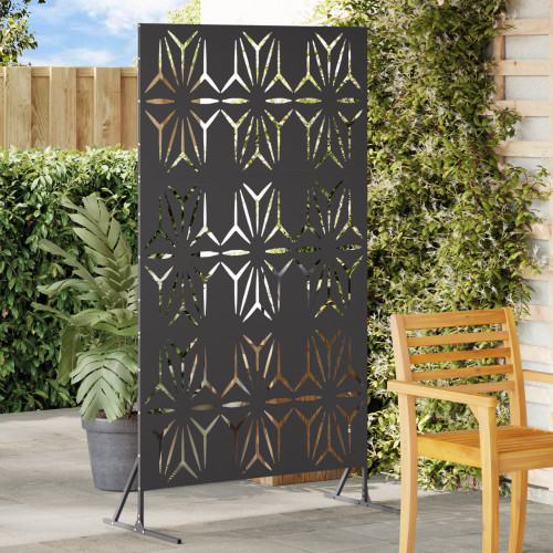 vidaXL Avskärmningsskärm 100 x 50 x 180 cm Stål Svart