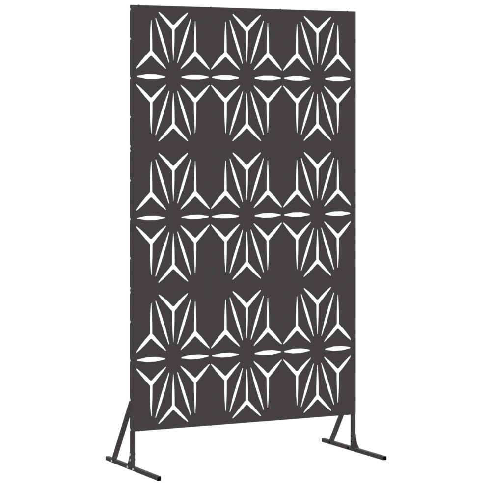 Produktbild för Avskärmningsskärm 100 x 50 x 180 cm Stål Svart