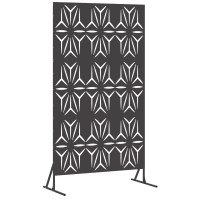 Produktbild för Avskärmningsskärm 100 x 50 x 180 cm Stål Svart