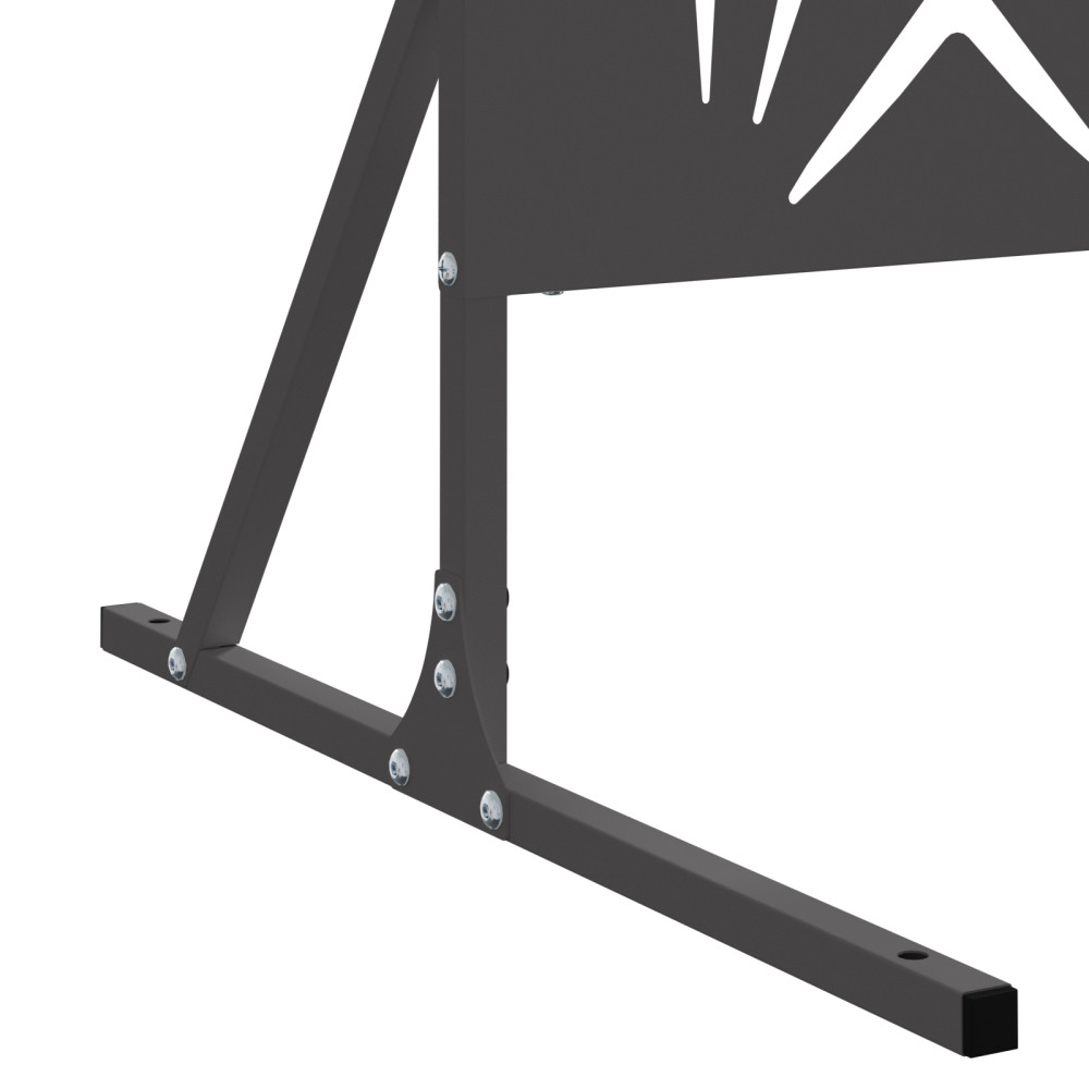 Produktbild för Avskärmningsskärm 100 x 50 x 180 cm Stål Svart