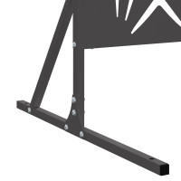 Produktbild för Avskärmningsskärm 100 x 50 x 180 cm Stål Svart