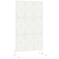 Produktbild för Avskärmningsskärm 100 x 50 x 180 cm Stål Vit