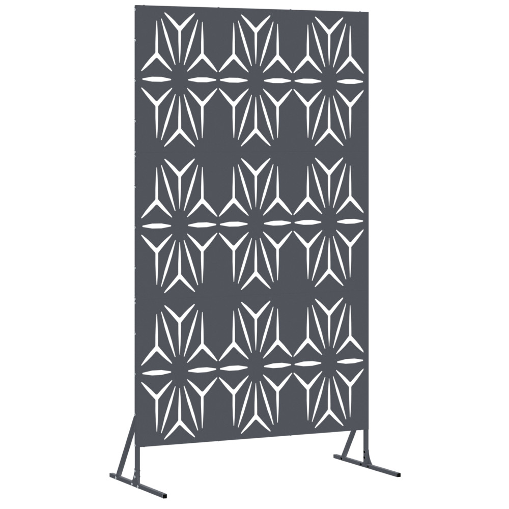 Produktbild för Avskärmningsskärm 100 x 50 x 180 cm Stål Antracit