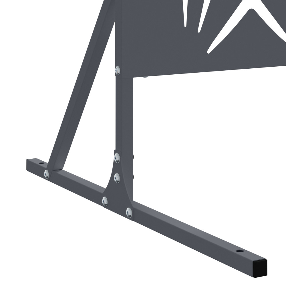 Produktbild för Avskärmningsskärm 100 x 50 x 180 cm Stål Antracit