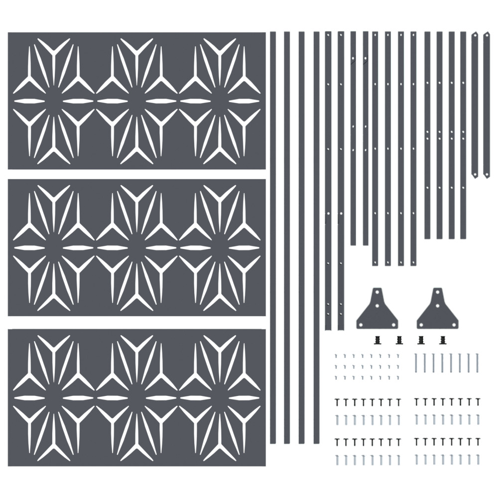 Produktbild för Avskärmningsskärm 100 x 50 x 180 cm Stål Antracit