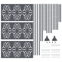 Produktbild för Avskärmningsskärm 100 x 50 x 180 cm Stål Antracit