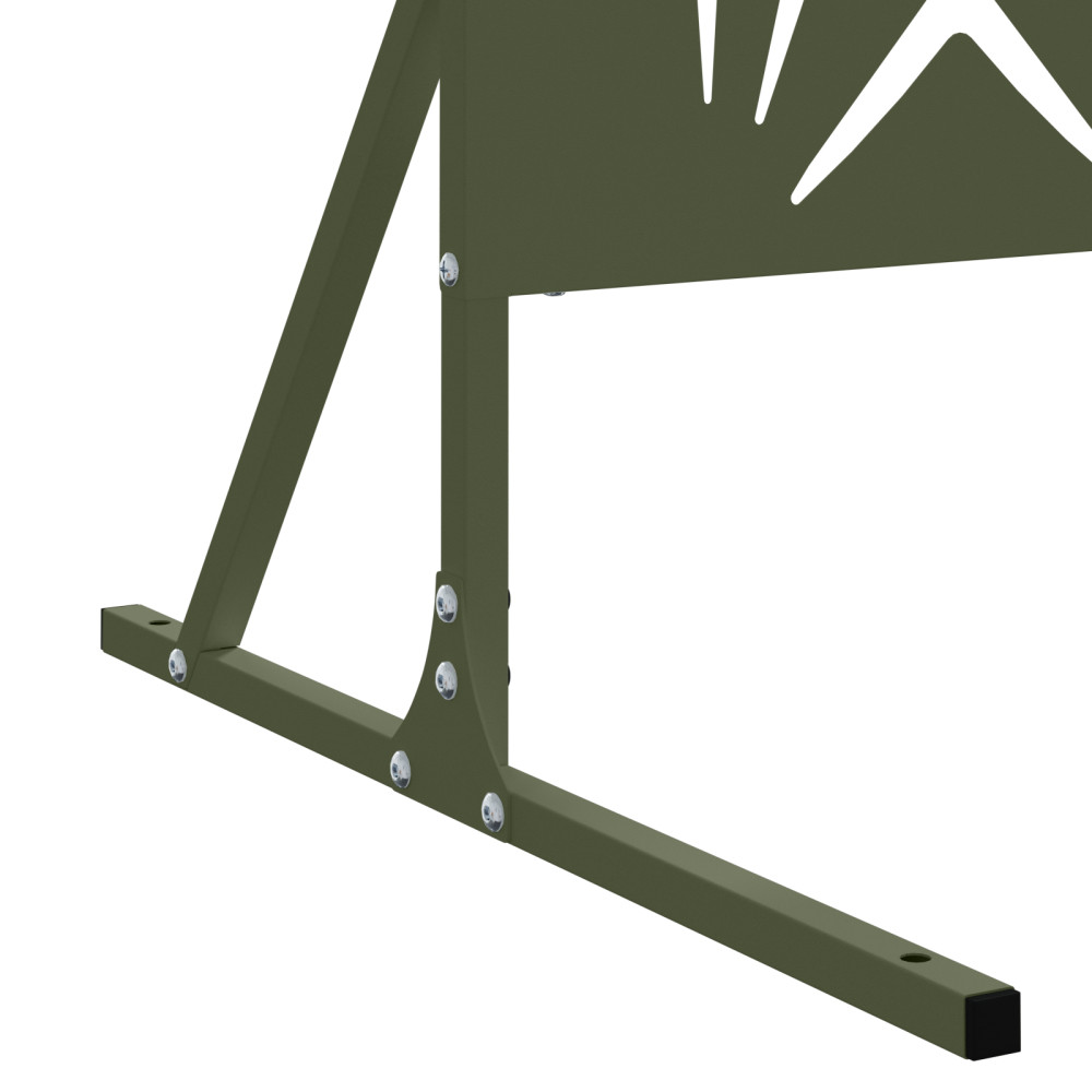 Produktbild för Avskärmningsskärm 100 x 50 x 180 cm Stål Olivgrön