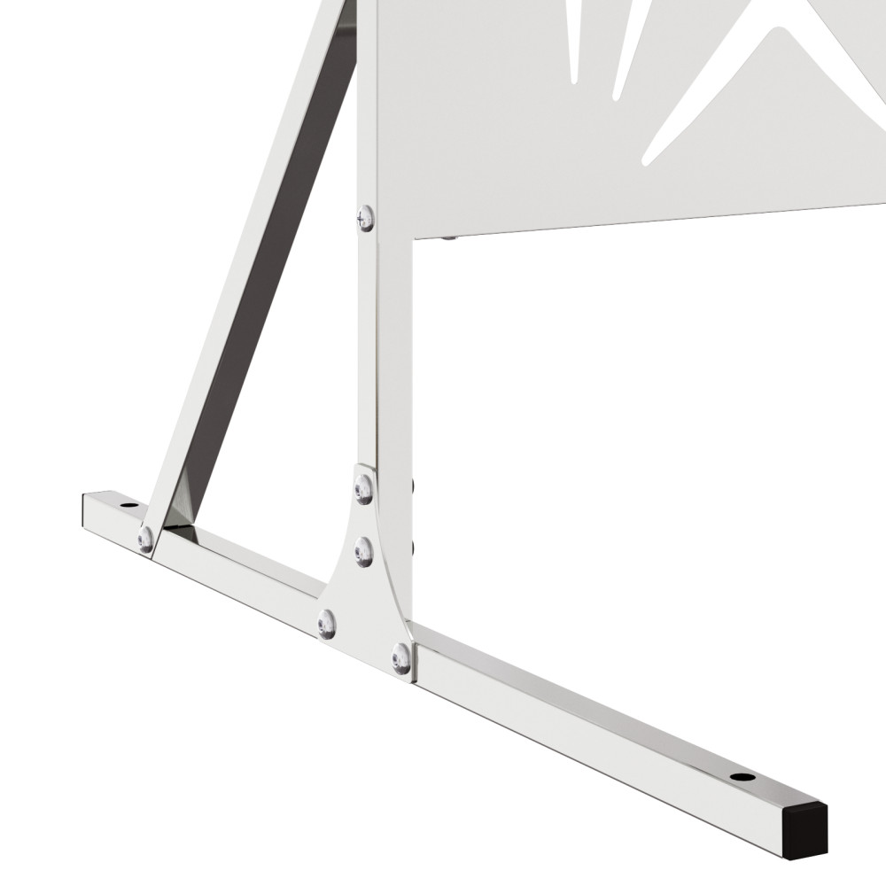 Produktbild för Avskärmningsskärm 100 x 50 x 180 cm Rostfritt stål Silver