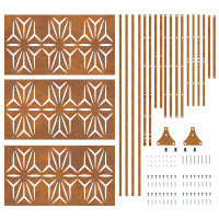Produktbild för Avskärmningsskärm 100 x 50 x 180 cm Väderbeständig stål Rostig