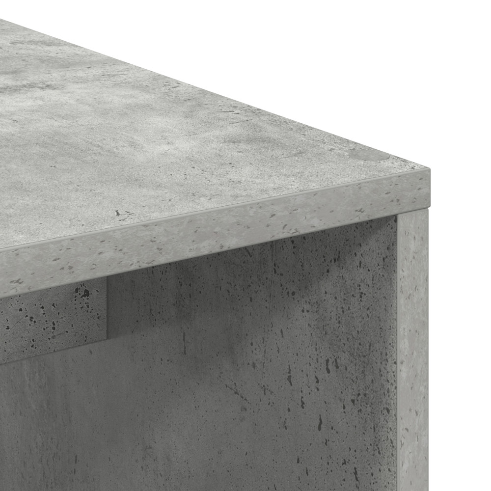 Produktbild för Skrivbord med hylla Betonggrå 102 x 50 x 124 cm Konstruerat trä