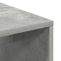 Produktbild för Skrivbord med hylla Betonggrå 102 x 50 x 124 cm Konstruerat trä