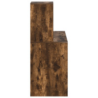 Produktbild för Skrivbord med hylla Rökt ek 102 x 50 x 124 cm Konstruerat trä