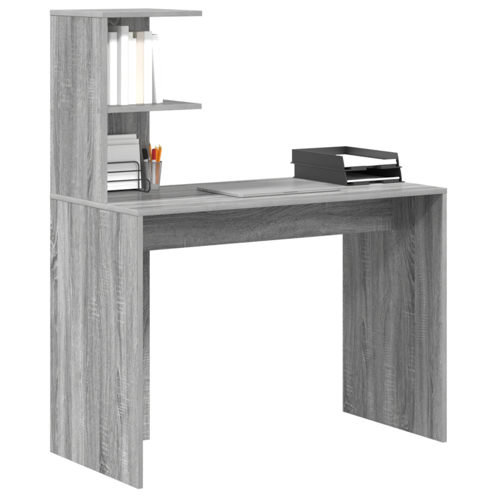 Produktbild för Skrivbord Grå Sonoma 102 x 50 x 124 cm Konstruerat trä