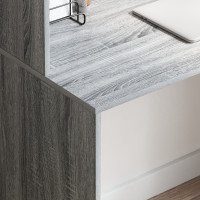 Produktbild för Skrivbord Grå Sonoma 102 x 50 x 124 cm Konstruerat trä