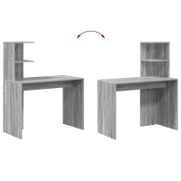 Produktbild för Skrivbord Grå Sonoma 102 x 50 x 124 cm Konstruerat trä