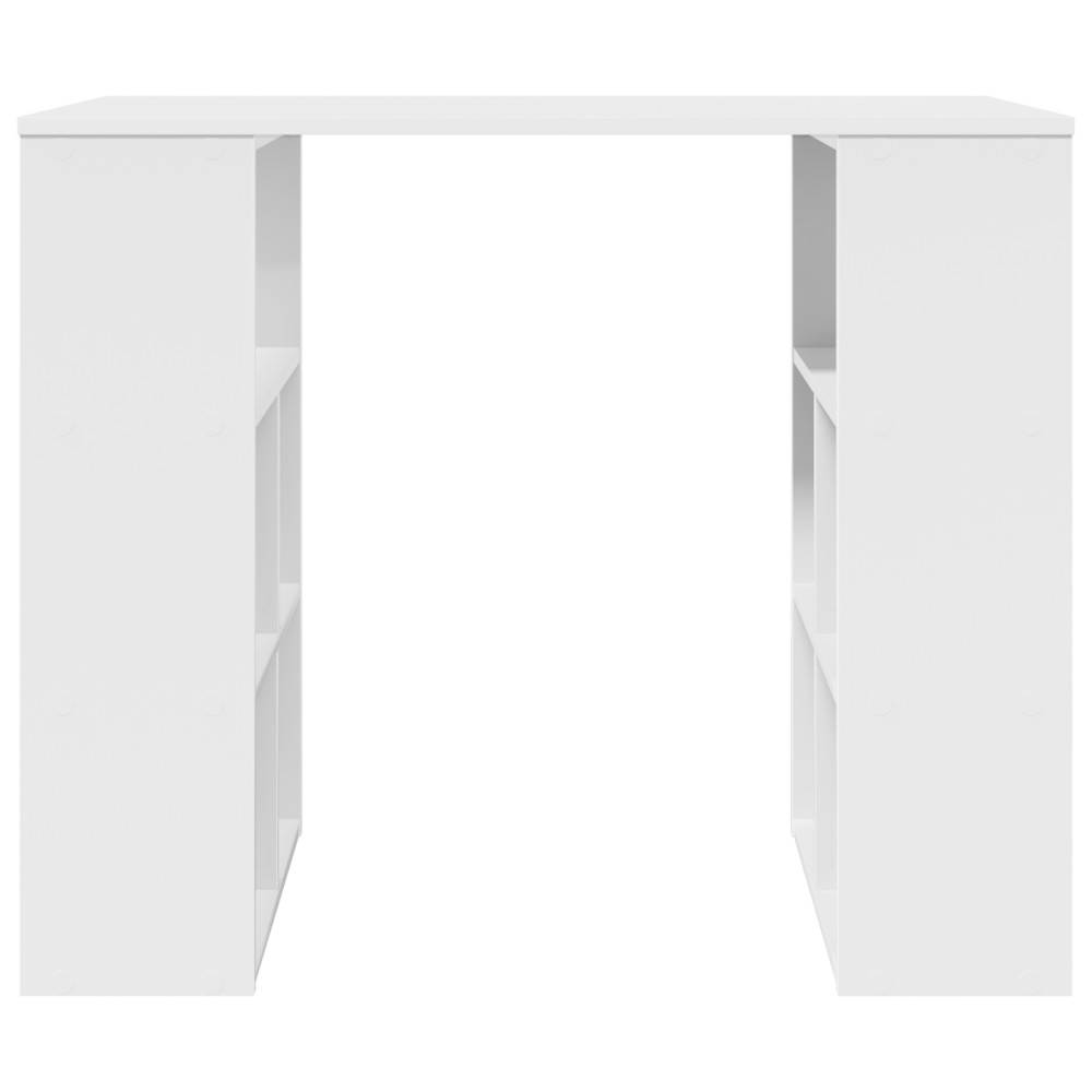 Produktbild för Skrivbord med hylla Vit 90 x 50 x 75 cm Konstruerat trä
