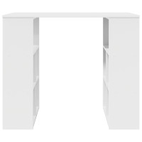 Produktbild för Skrivbord med hylla Vit 90 x 50 x 75 cm Konstruerat trä
