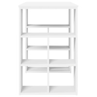 Produktbild för Skrivbord med hylla Vit 90 x 50 x 75 cm Konstruerat trä