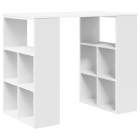 Produktbild för Skrivbord med hylla Vit 90 x 50 x 75 cm Konstruerat trä