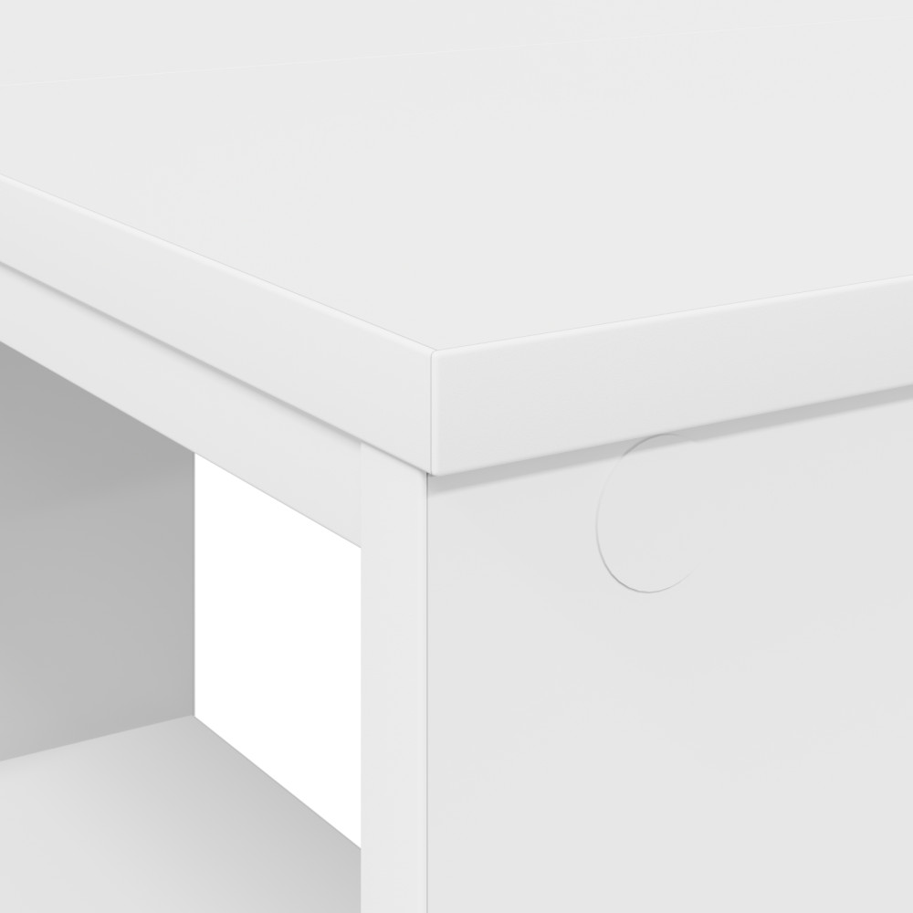 Produktbild för Skrivbord med hylla Vit 90 x 50 x 75 cm Konstruerat trä