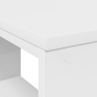 Produktbild för Skrivbord med hylla Vit 90 x 50 x 75 cm Konstruerat trä
