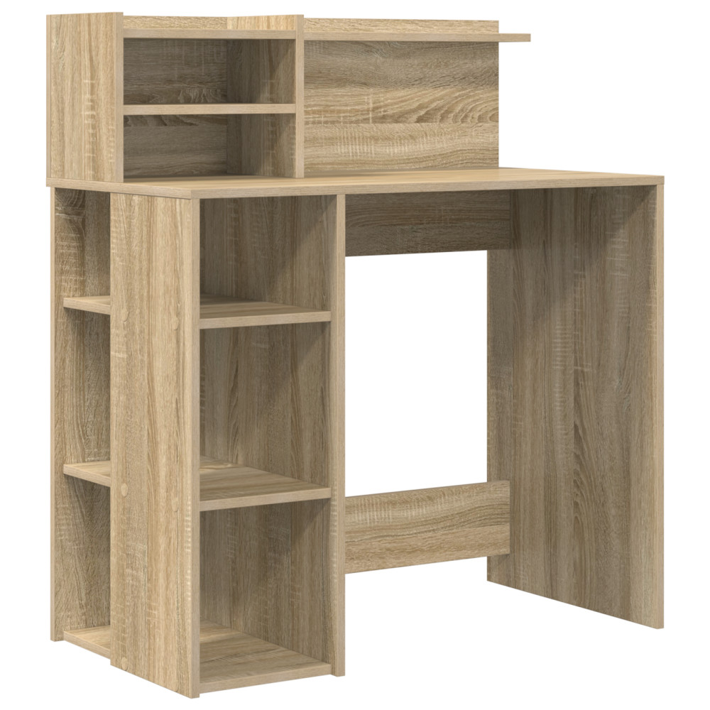 Produktbild för Skrivbord Sonoma-ek 90 x 48 x 101,5 cm Konstruerat trä