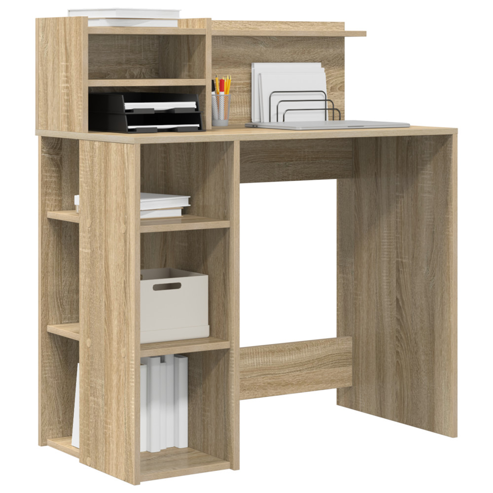 Produktbild för Skrivbord Sonoma-ek 90 x 48 x 101,5 cm Konstruerat trä