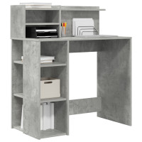 Produktbild för Skrivbord Betonggrå 90 x 48 x 101,5 cm Konstruerat trä