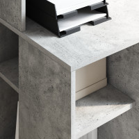 Produktbild för Skrivbord Betonggrå 90 x 48 x 101,5 cm Konstruerat trä