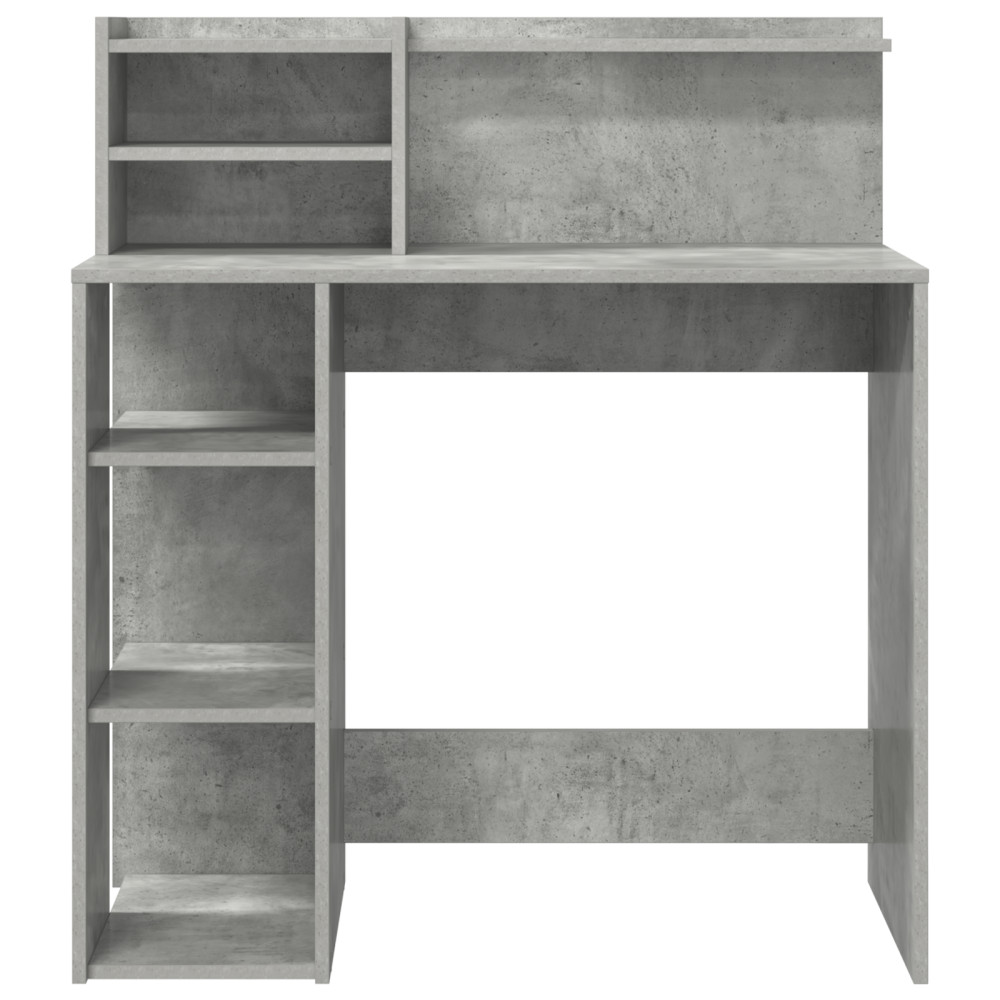 Produktbild för Skrivbord Betonggrå 90 x 48 x 101,5 cm Konstruerat trä