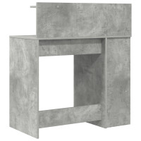 Produktbild för Skrivbord Betonggrå 90 x 48 x 101,5 cm Konstruerat trä