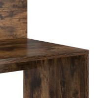 Produktbild för Skrivbord med hylla Rökt ek 90 x 48 x 101,5 cm Konstruerat trä