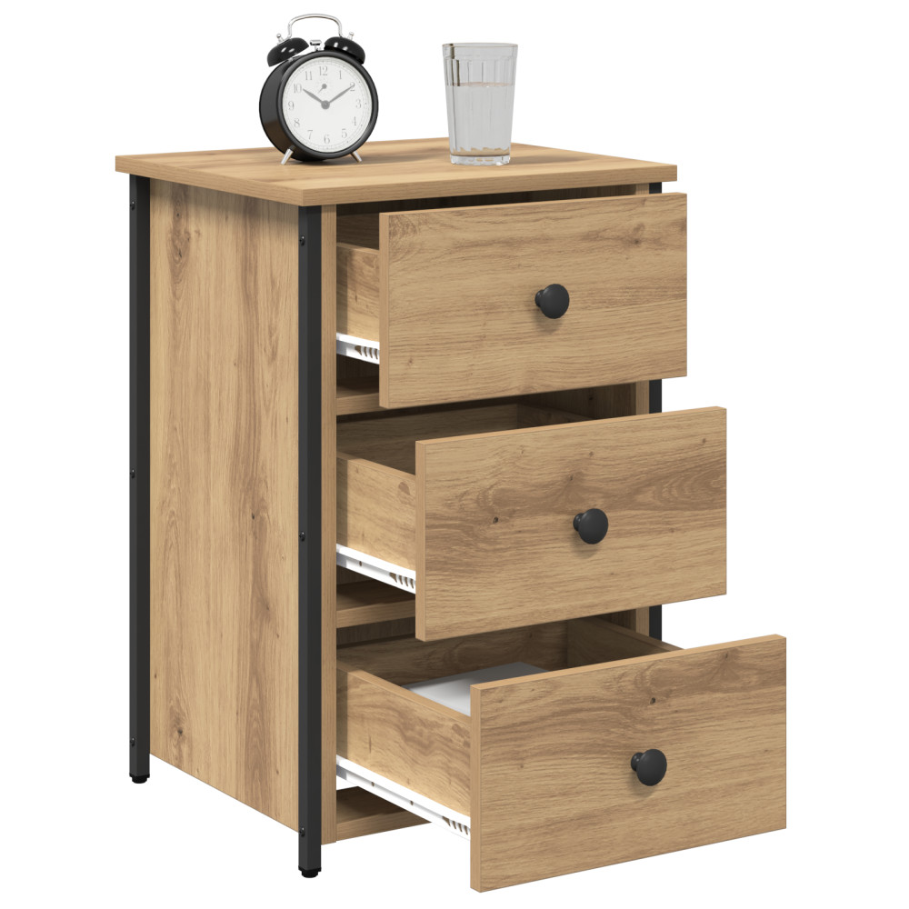 Produktbild för Nattduksbord 2 pcs Brun 40 x 36 x 60 cm Solid återvunnen trä