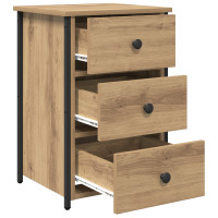 Produktbild för Nattduksbord 2 pcs Brun 40 x 36 x 60 cm Solid återvunnen trä