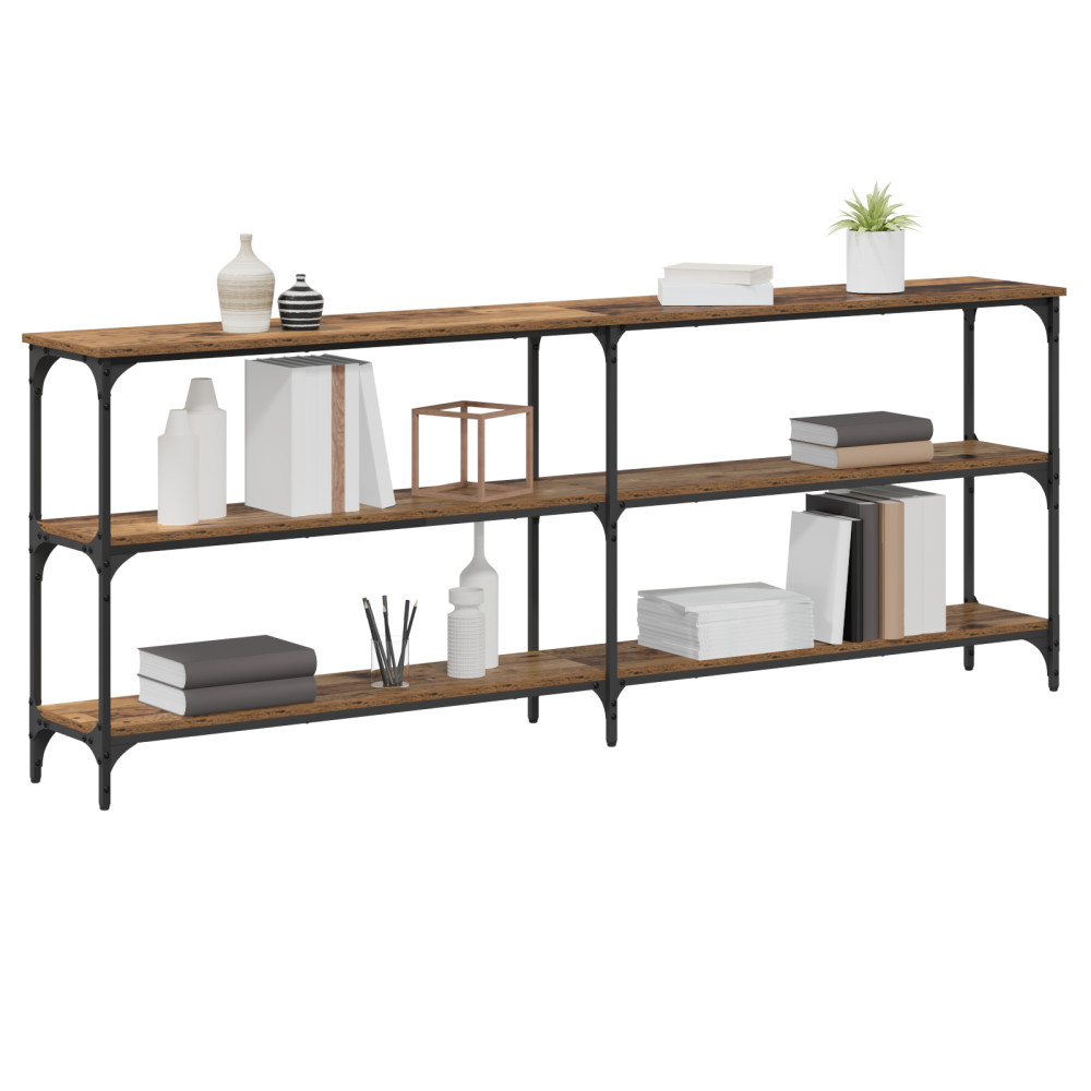 Produktbild för Konsolbord Gammalt trä 200 x 29 x 75 cm
