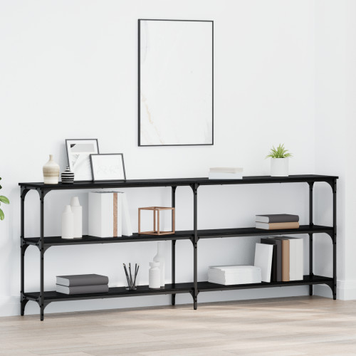 vidaXL Konsolbord Svart ek 200 x 29 x 75 cm