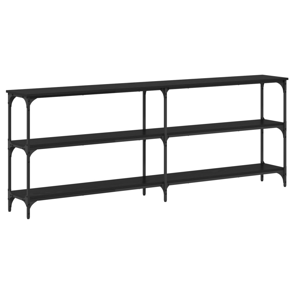 Produktbild för Konsolbord Svart ek 200 x 29 x 75 cm