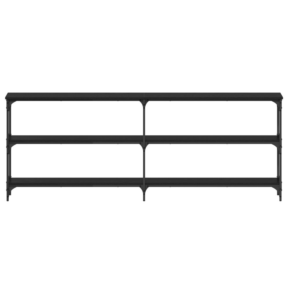 Produktbild för Konsolbord Svart ek 200 x 29 x 75 cm