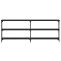 Produktbild för Konsolbord Svart ek 200 x 29 x 75 cm
