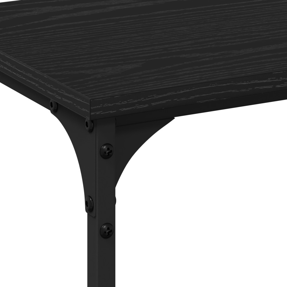 Produktbild för Konsolbord Svart ek 200 x 29 x 75 cm