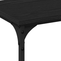 Produktbild för Konsolbord Svart ek 200 x 29 x 75 cm