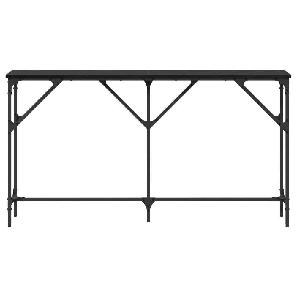 Produktbild för Konsolbord Svart ek 140 x 23 x 75 cm