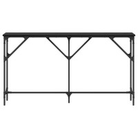 Produktbild för Konsolbord Svart ek 140 x 23 x 75 cm