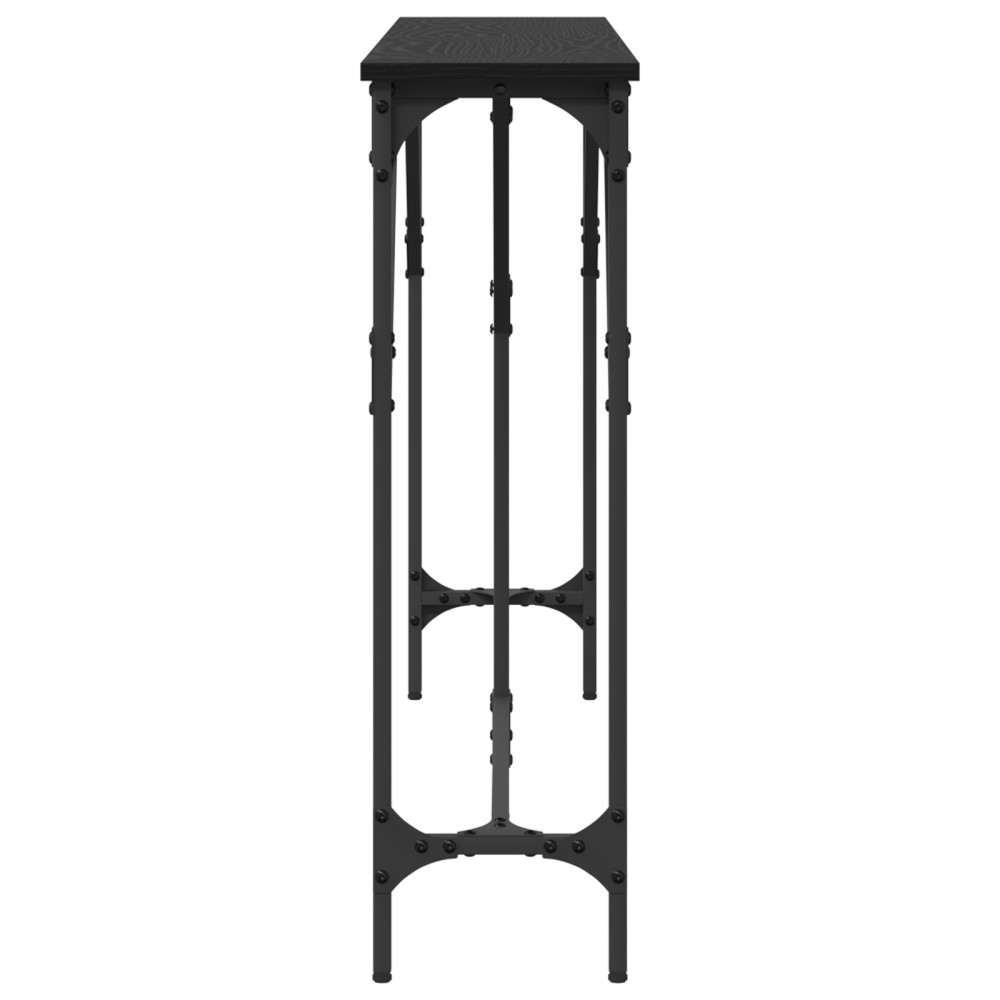 Produktbild för Konsolbord Svart ek 140 x 23 x 75 cm